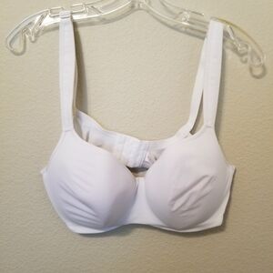 Cacique Bra 38D White Smooth Balconette Underwire